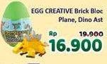 Promo Harga Egg Creative Bricks Plane, Dino  - Alfamidi