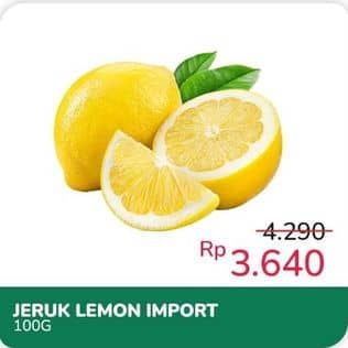 Promo Harga Jeruk Lemon Import per 100 gr - Indomaret