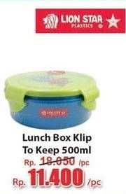 Promo Harga LION STAR Lunch Box Klip To Keep 500 ml - Hari Hari