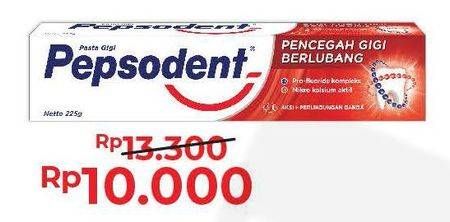Promo Harga PEPSODENT Pasta Gigi Pencegah Gigi Berlubang White 225 gr - Alfamart