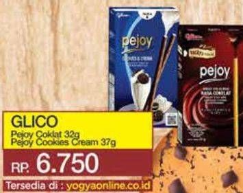 Promo Harga Glico Pejoy Stick Chocolate, Cookies Cream 37 gr - Yogya