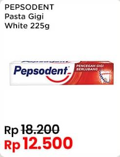 Promo Harga Pepsodent Pasta Gigi Pencegah Gigi Berlubang White 225 gr - Indomaret