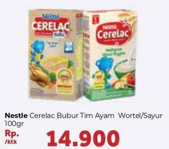 Promo Harga NESTLE CERELAC Homestyle Bubur Tim Ayam Wortel, Sayur 100 gr - Carrefour