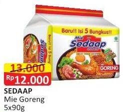 Promo Harga SEDAAP Mie Goreng per 5 pcs 90 gr - Alfamart