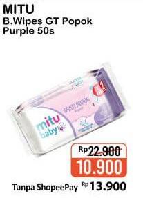 Promo Harga MITU Baby Wipes Ganti Popok Purple Playful Fressia 50 pcs - Alfamart