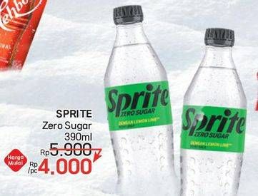 Promo Harga Sprite Minuman Soda Zero Sugar 390 ml - LotteMart