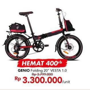 Promo Harga GENIO Folding Bike 20" Vesta 1.0  - Carrefour