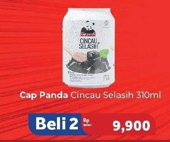 Promo Harga Cap Panda Minuman Kesehatan Cincau Selasih 310 ml - Carrefour