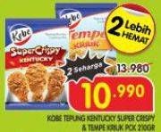 Promo Harga Kobe Tepung Bumbu Super Crispy, Tempe Goreng Kriuk 200 gr - Superindo