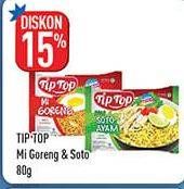 Promo Harga TIP TOP Extra Mie Goreng Asli, Soto Ayam 80 gr - Hypermart