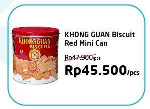 Promo Harga KHONG GUAN Assorted Biscuit Red 650 gr - Alfamart