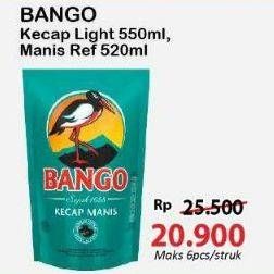 Promo Harga Bango Kecap Light 550ml / Manis Ref 520ml  - Alfamart