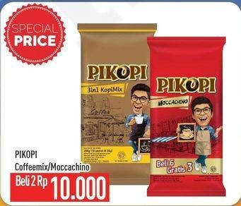 Promo Harga Pikopi 3 in 1 Kopi Mix Moccachino, Coffeemix per 2 pouch - Hypermart