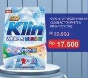 Promo Harga SO KLIN White & Bright Detergent 770 gr - Indomaret