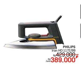 Promo Harga Philips HD 1172 | Dry Iron  - LotteMart