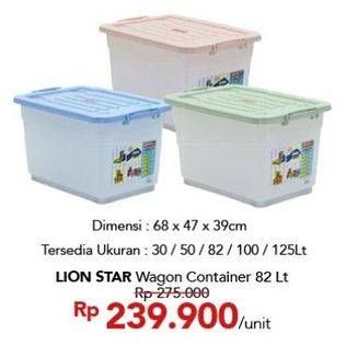 Promo Harga Lion Star Wagon Container 82lt 82000 ml - Carrefour