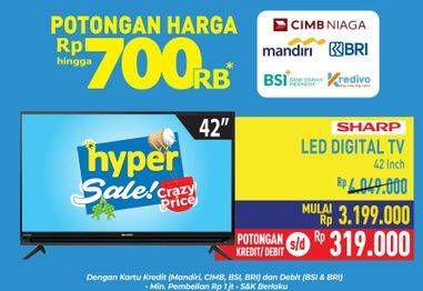 Promo Harga Sharp LED TV 42  - Hypermart