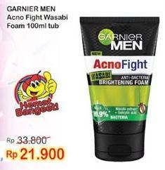 Promo Harga GARNIER MEN Facial Wash Acno Fight Wasabi 100 gr - Indomaret