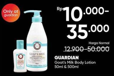 Promo Harga GUARDIAN Goats Milk Hand Body Lotion 50 ml - Guardian