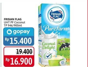 Promo Harga FRISIAN FLAG Susu UHT Purefarm Coconut Delight 900 ml - Alfamidi