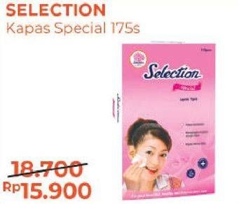 Promo Harga SELECTION Kapas Kecantikan 175 pcs - Alfamart