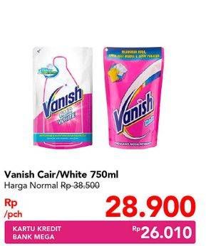 Promo Harga VANISH Penghilang Noda Cair Putih, Pink 750 ml - Carrefour