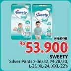 Promo Harga Sweety Silver Pants S36, S32, M28, M30, L26, XL24, XXL22 22 pcs - Alfamidi