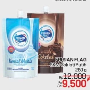 Promo Harga Frisian Flag Susu Kental Manis Cokelat, Putih 280 gr - LotteMart