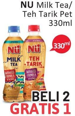 Promo Harga NU Milk Tea/Teh Tarik Pet 330ml  - Alfamidi