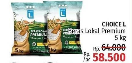 Promo Harga Choice L Beras Lokal Premium 5 kg - LotteMart