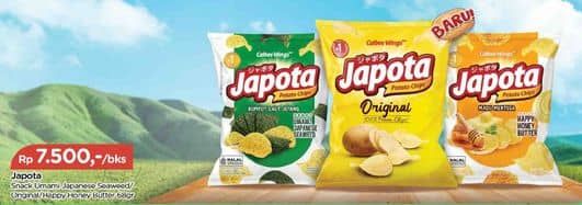 Promo Harga Japota Potato Chips Happy Honey Butter, Original, Umami Japanese Seaweed 68 gr - TIP TOP