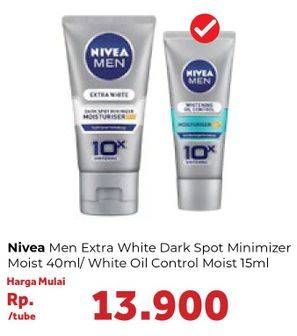 Promo Harga NIVEA MEN Moisturiser Dark Spot Minimizer, Whitening Oil Control 15 ml - Carrefour