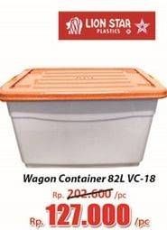 Promo Harga LION STAR Wagon Container VC-18 82000 ml - Hari Hari