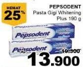 Promo Harga PEPSODENT Pasta Gigi Plus Whitening 190 gr - Giant