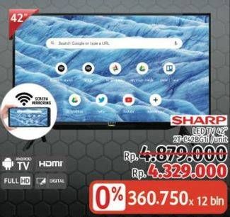 Promo Harga SHARP 2T-C42BG1i | Full HD Android TV 42"  - LotteMart