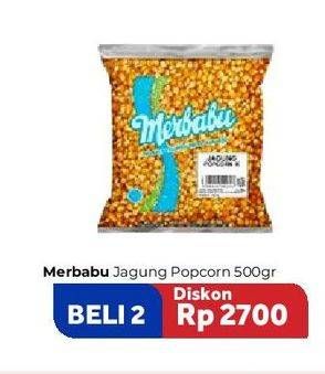 Promo Harga MERBABU Jagung Popcorn 500 gr - Carrefour