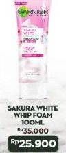 Promo Harga GARNIER Sakura White Foam 100 ml - Alfamart
