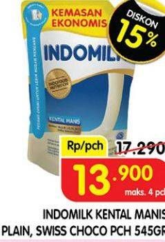 Promo Harga INDOMILK Susu Kental Manis Cokelat, Plain 545 gr - Superindo