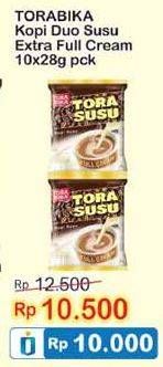 Promo Harga Torabika Tora Susu per 10 sachet 28 gr - Indomaret