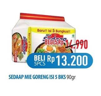 Promo Harga Sedaap Mie Goreng Original per 5 pcs 90 gr - Hypermart