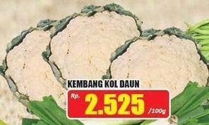 Promo Harga Kembang Kol Daun per 100 gr - Hari Hari