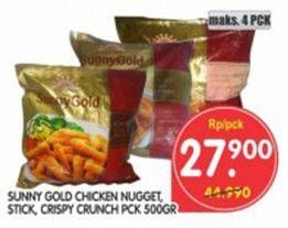 Promo Harga SUNNY GOLD Chicken Nugget / Stick / Crispy Crunch 500gr  - Superindo