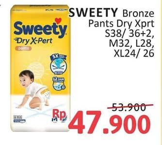 Promo Harga Sweety Bronze Pants Dry X-Pert S36+2, M32, L28, XL24, XL26 24 pcs - Alfamidi