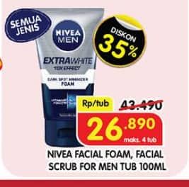 Promo Harga Nivea Men Facial Foam All Variants 100 ml - Superindo