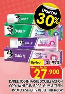 Promo Harga Darlie Toothpaste Double Action Cool Mint/Gum & Teeth Protect Sensitiv  - Superindo