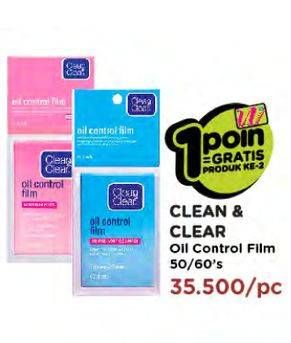 Promo Harga CLEAN & CLEAR Oil Control Film All Variants 60 pcs - Watsons
