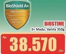 Promo Harga Biostime 3+ Susu Pertumbuhan Anak Madu, Vanilla 350 gr - Hari Hari