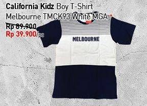 Promo Harga CALIFORNIA KIDS Boy T-Shirt Melbourne TMCK93 White MGA  - Carrefour