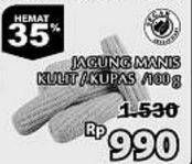 Promo Harga Jagung Manis Kulit/Kupas per 100 gr - Giant