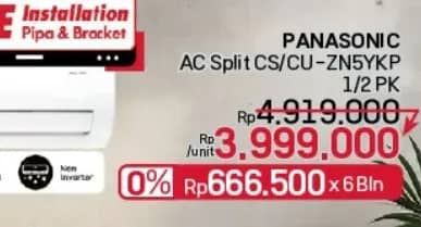 Promo Harga Panasonic CS/CU-ZN5YKP  - LotteMart